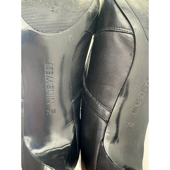 Nine West Black Y2K Jaceyo Stiletto Pumps Booties Size 7.5 M Career Office - Picture 8 of 12